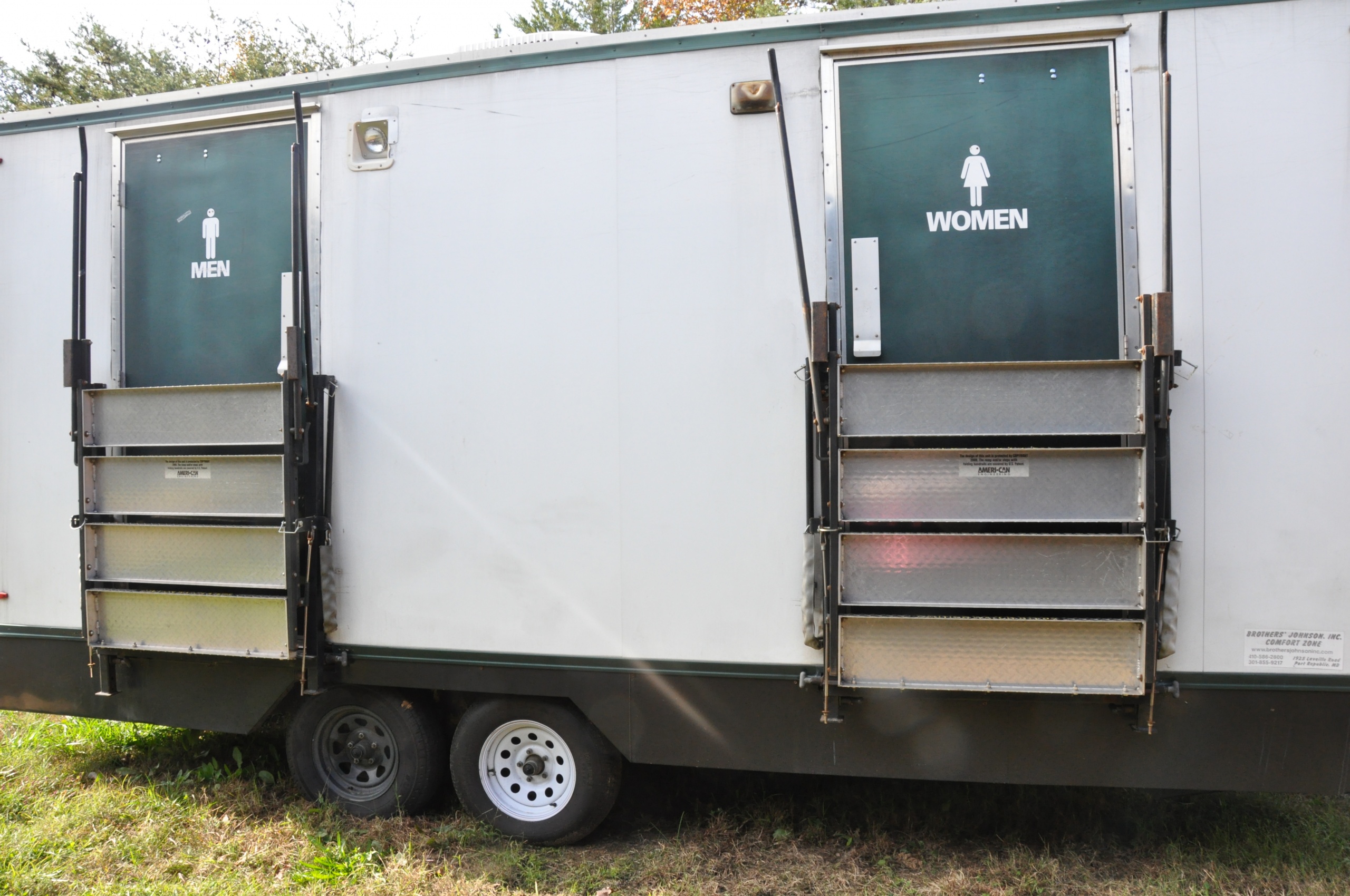 Brother's Johnson event restroom trailer on site